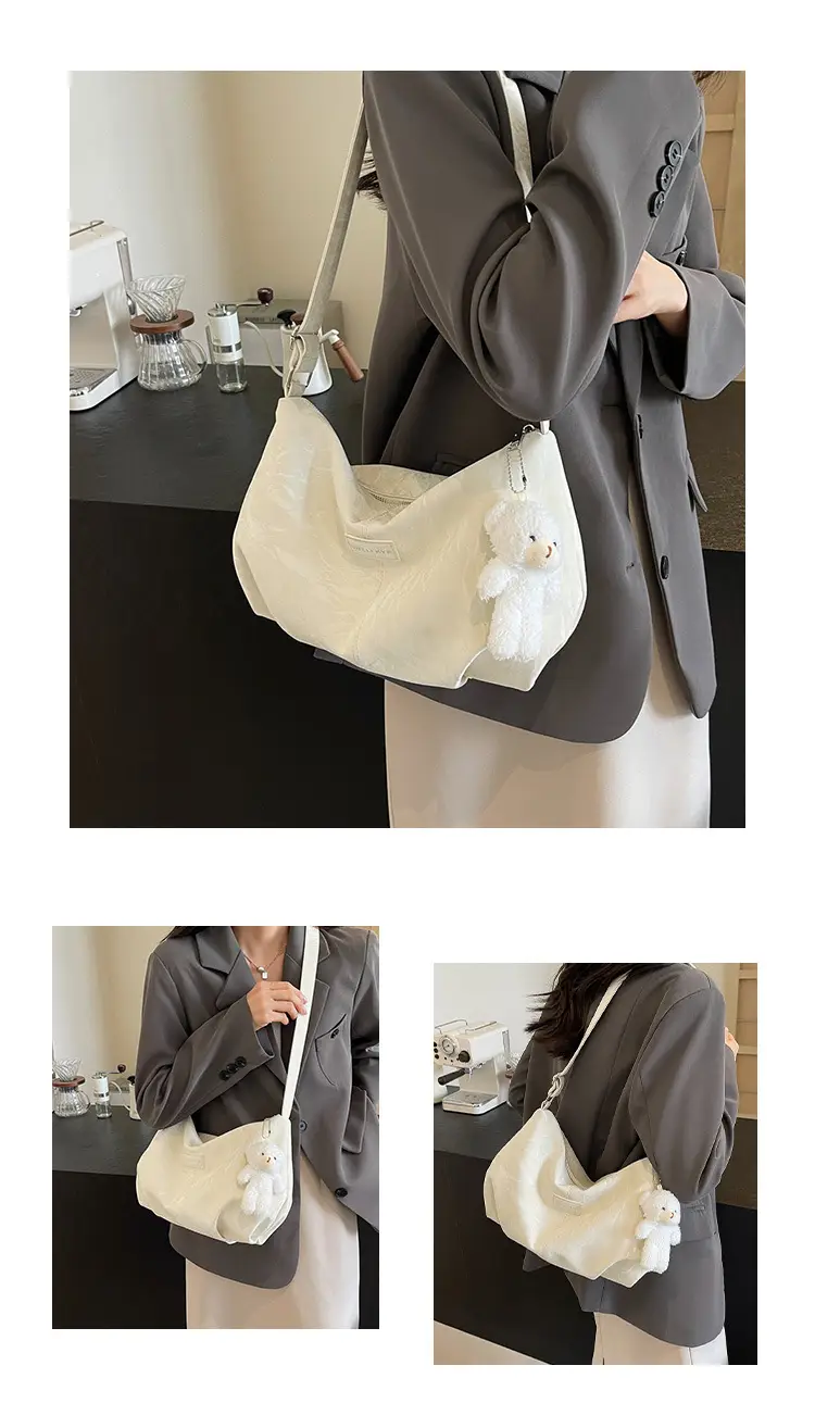 Women's Velvet Shoulder Bag Large Capacity 2024 — feature 9