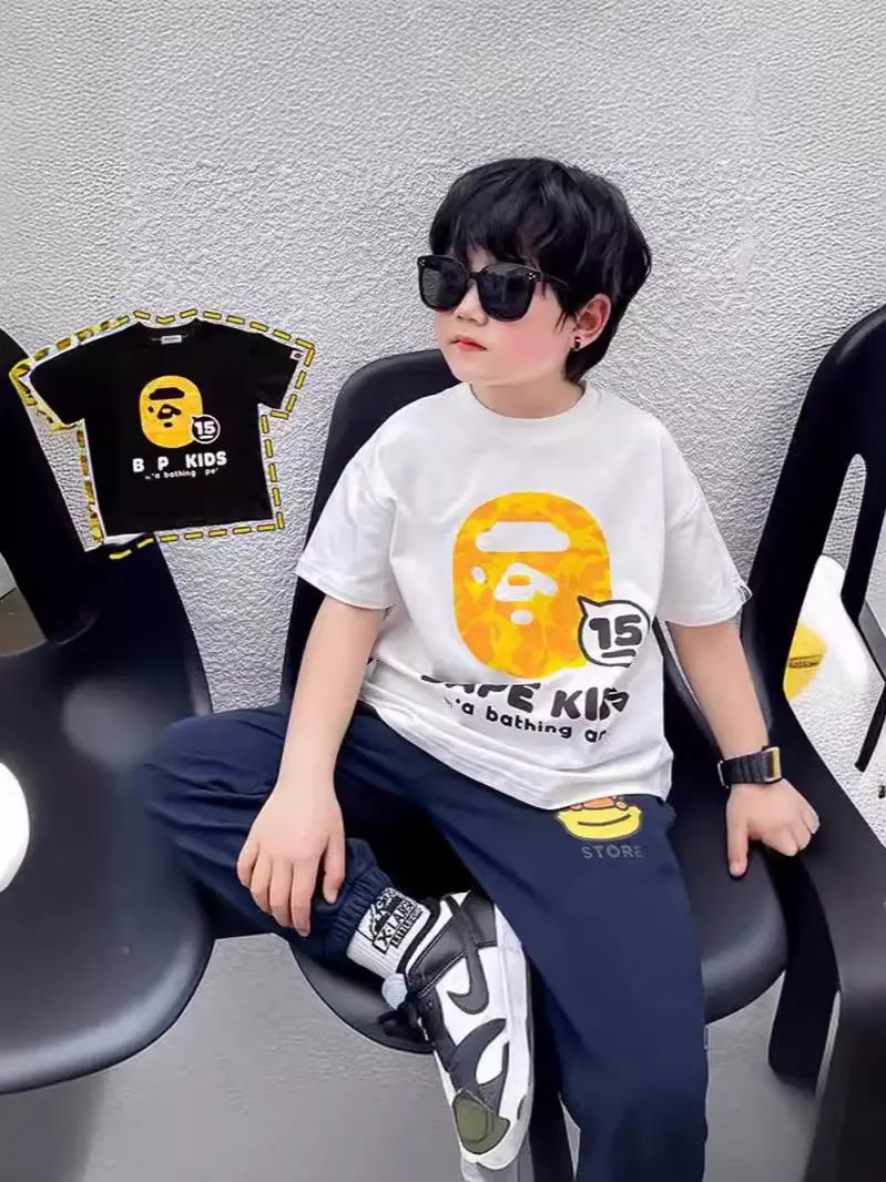 Pure Cotton Boys T-Shirt 2025 Summer New Style - Image 4