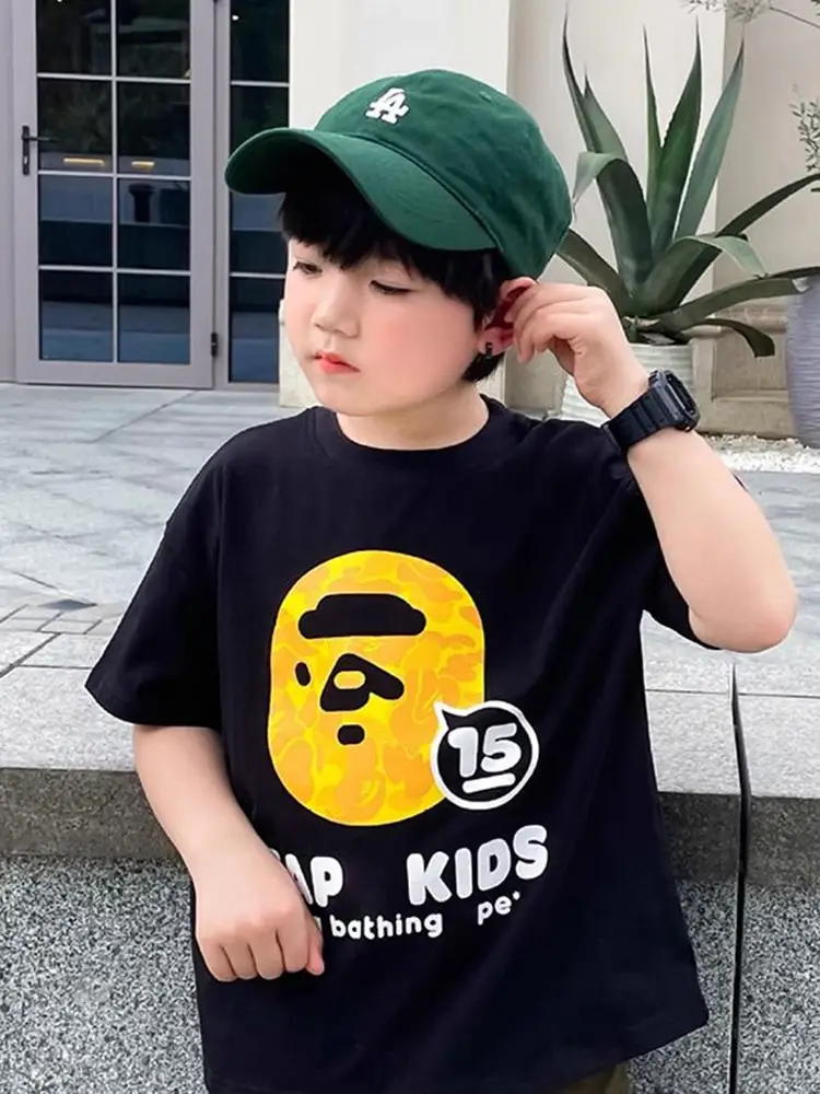 Pure Cotton Boys T-Shirt 2025 Summer New Style