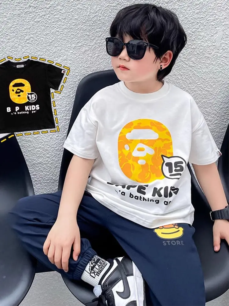Pure Cotton Boys T-Shirt 2025 Summer New Style - Image 2