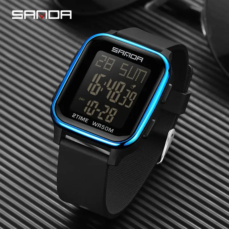 Sanda Digital Men's Watch Waterproof 82:00 Display