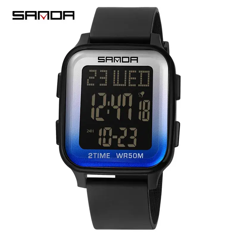 Sanda Digital Men's Watch Waterproof 82:00 Display