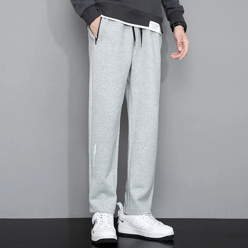 Men Grey Sweatpants with Zip Pockets - Image 10