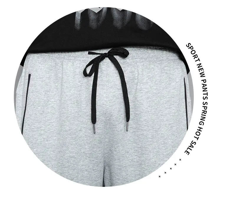 Men Grey Sweatpants with Zip Pockets — feature 12