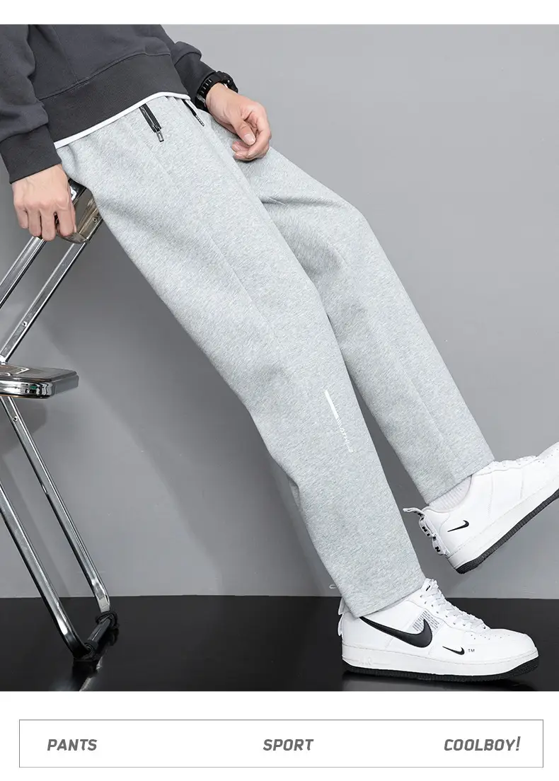 Men Grey Sweatpants with Zip Pockets — feature 16
