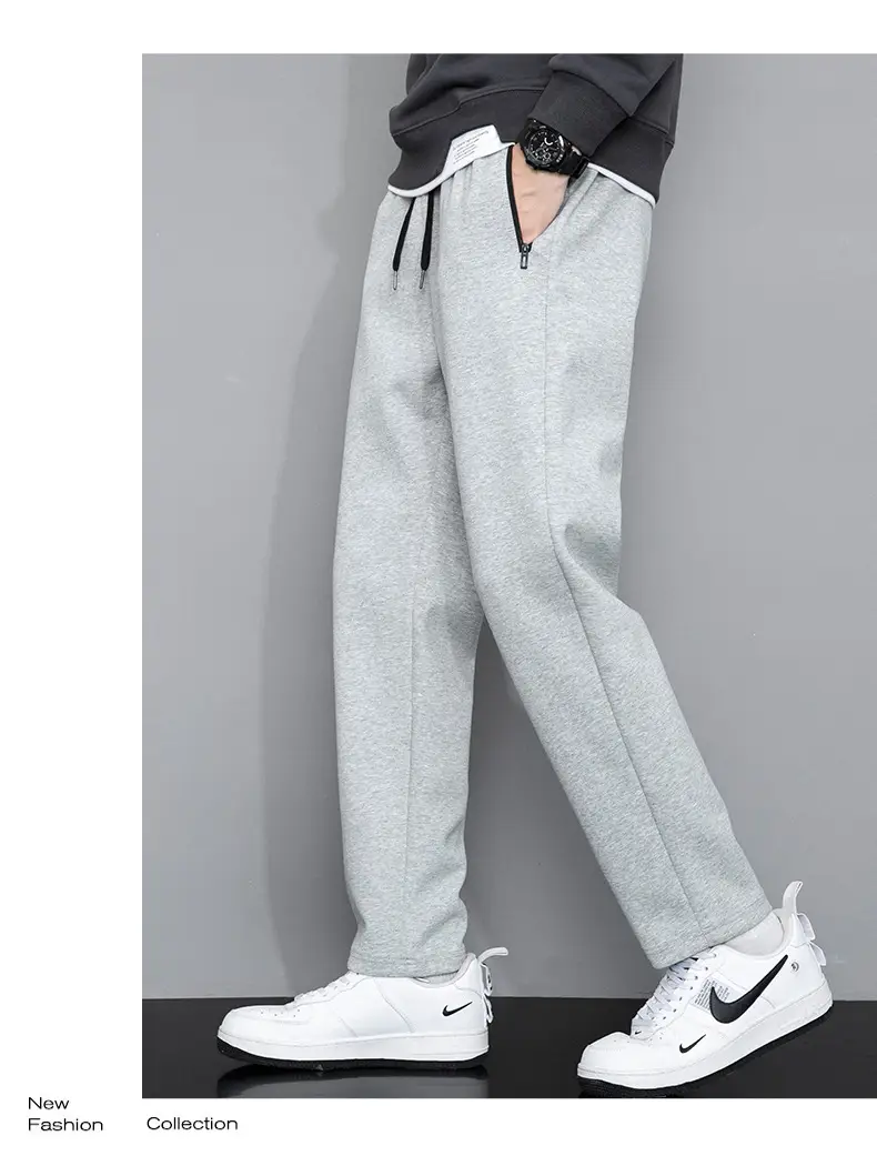 Men Grey Sweatpants with Zip Pockets — feature 18