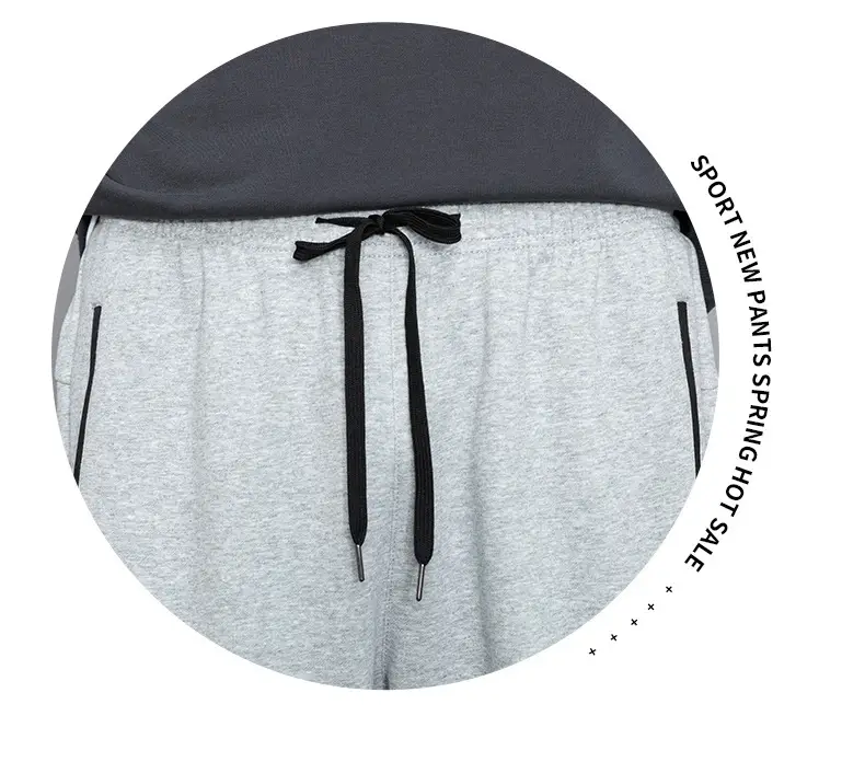 Men Grey Sweatpants with Zip Pockets — feature 19