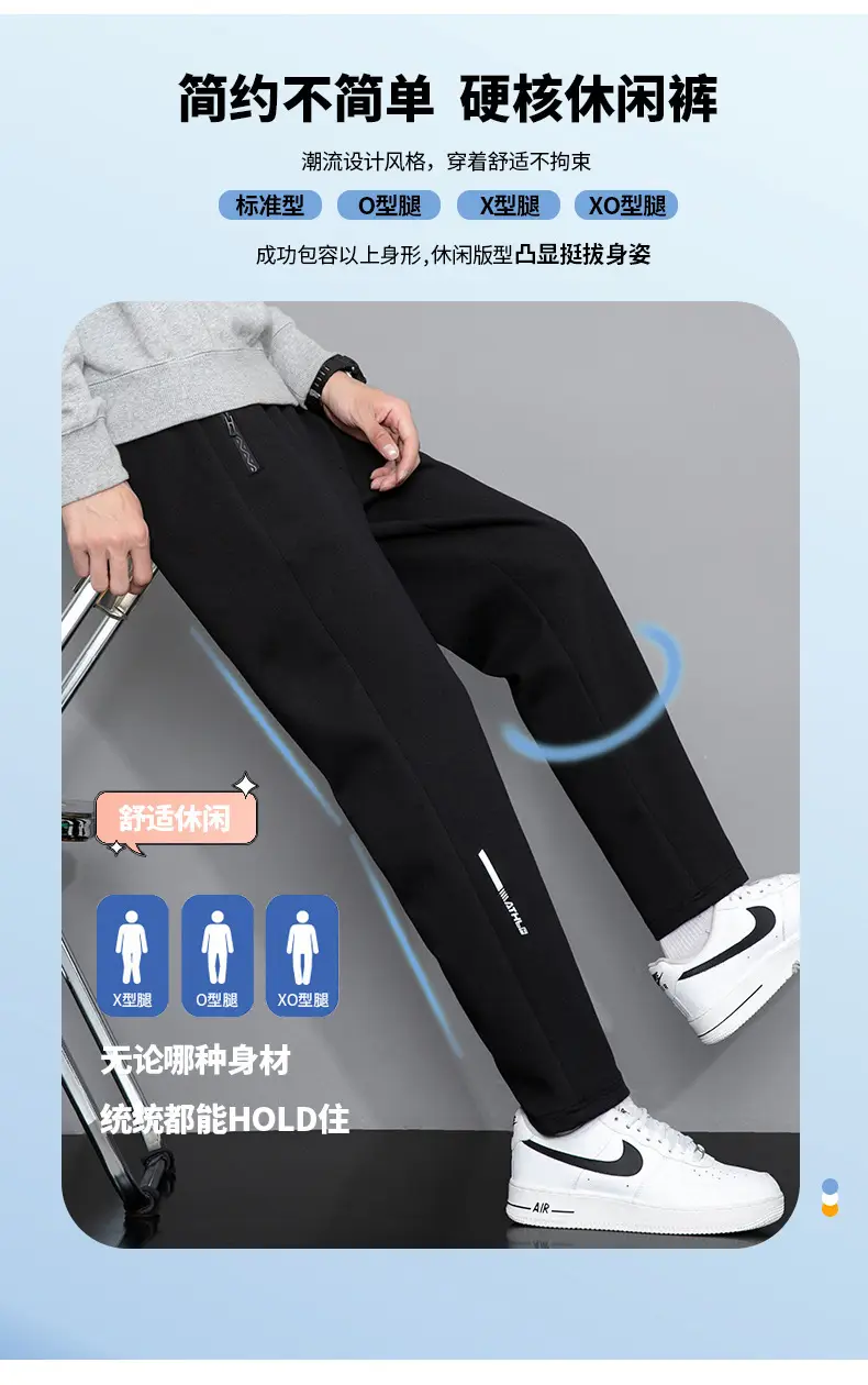 Men Grey Sweatpants with Zip Pockets — feature 5