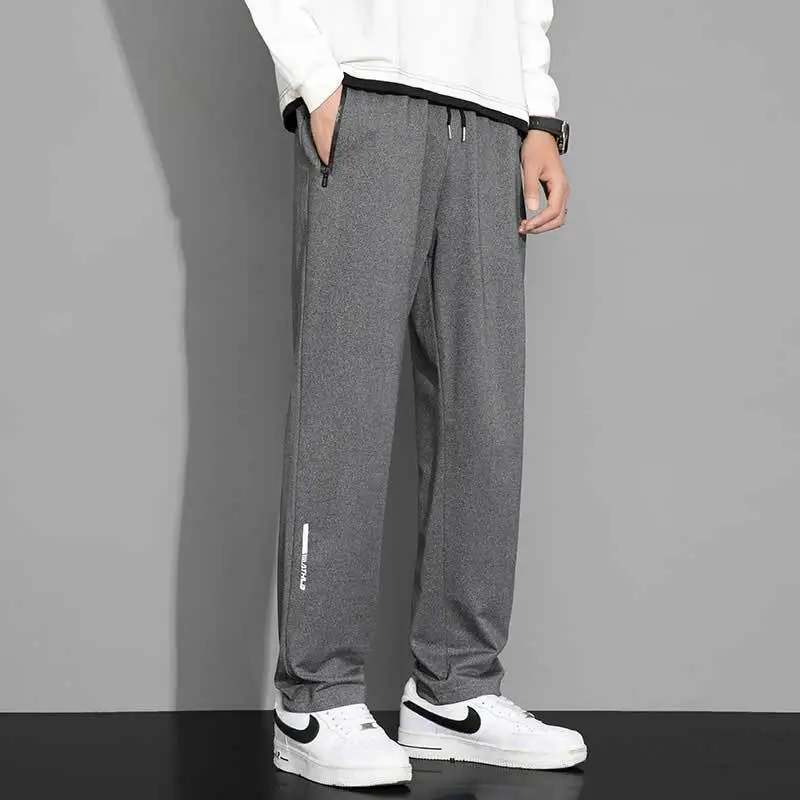 Men Grey Sweatpants with Zip Pockets - Image 6