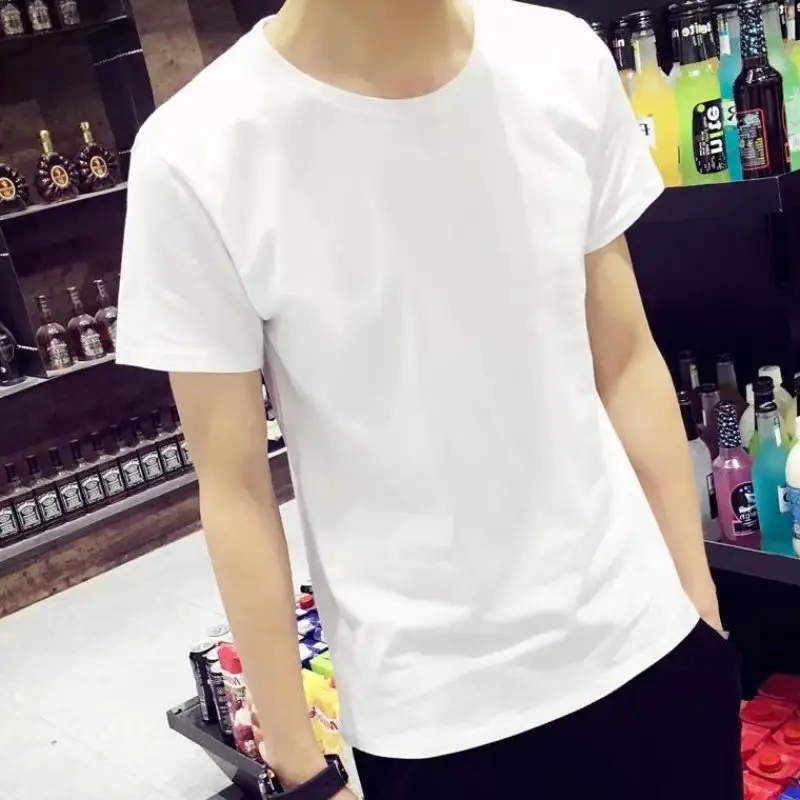 Men Black Slim Fit T-Shirt Summer Ultra Thin - Image 4