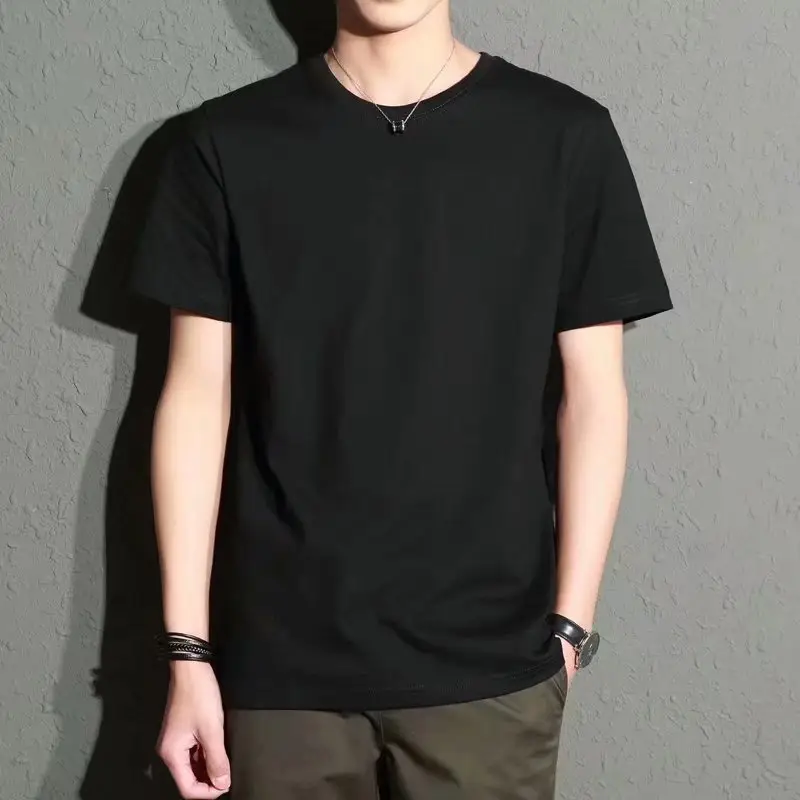 Men Black Slim Fit T-Shirt Summer Ultra Thin — feature 6
