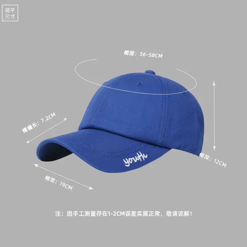 Korean Klein Blue Show Details Cap Women All-match Japanese Style Spring Summer Baseball Cap for Men - Image 8