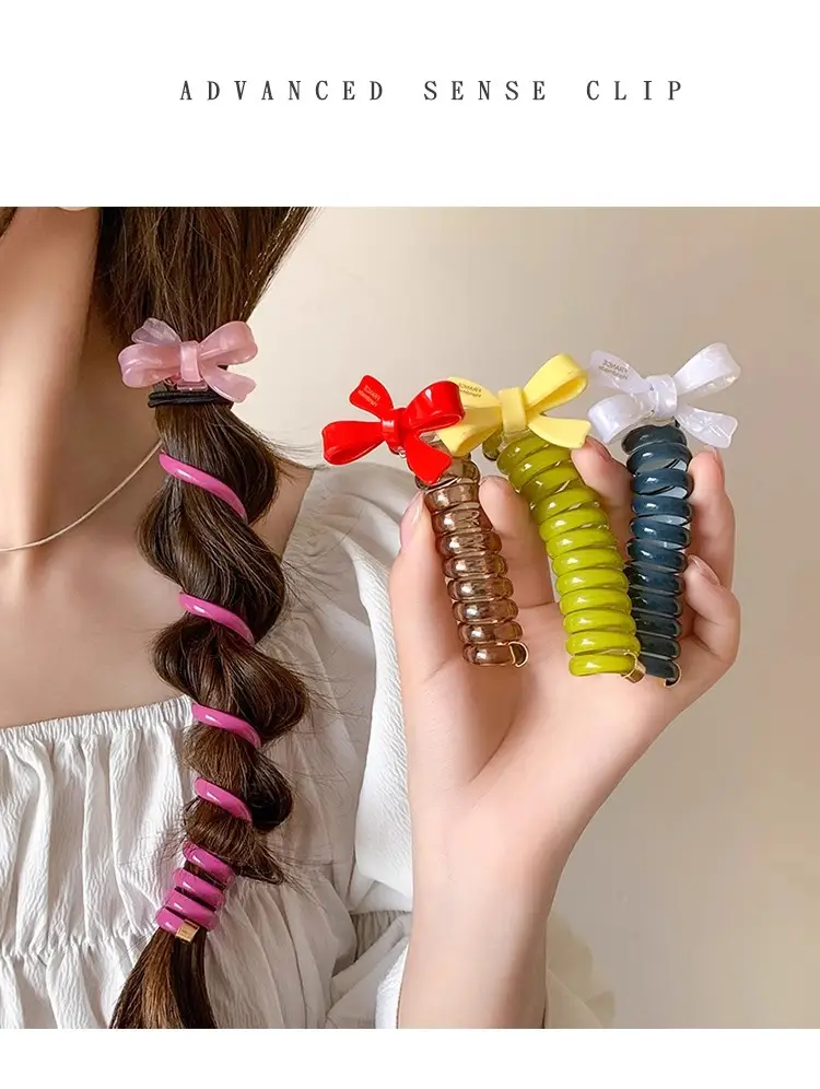 Women's Bubble Hair Braide Rope with Bow — feature 18
