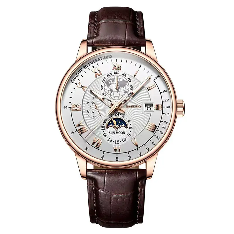 White-faced rose-gold-shell brown band