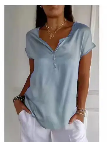 2024 Summer Loose Sleeve Top White Pants Set