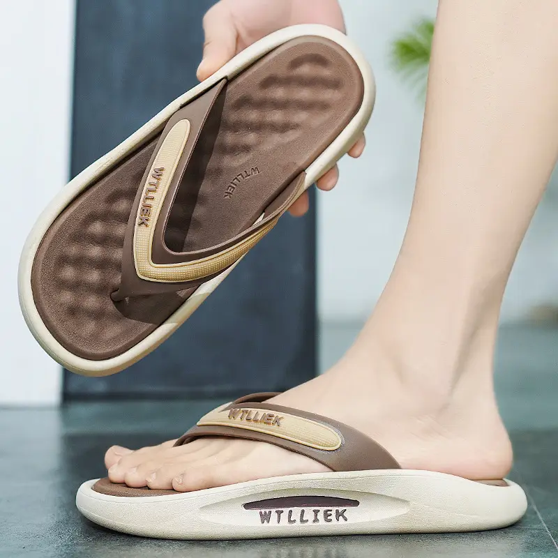 TikTok Live Broadcast Summer Fashion All-match Leisure Sports Outdoor Flip-flops Men's Foreign Trade Men's Thick Bottom Flip-flops - Image 5