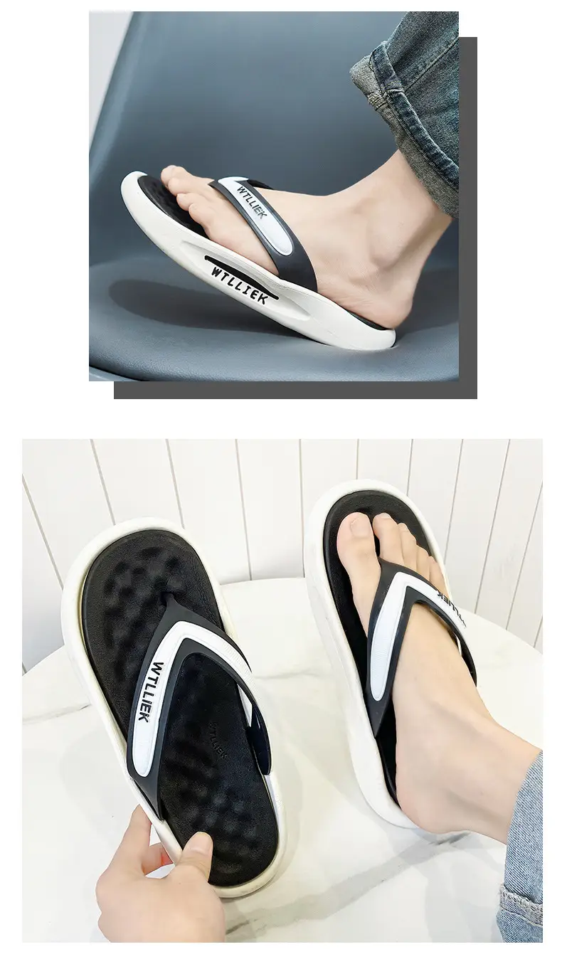 TikTok Live Broadcast Summer Fashion All-match Leisure Sports Outdoor Flip-flops Men's Foreign Trade Men's Thick Bottom Flip-flops — feature 11