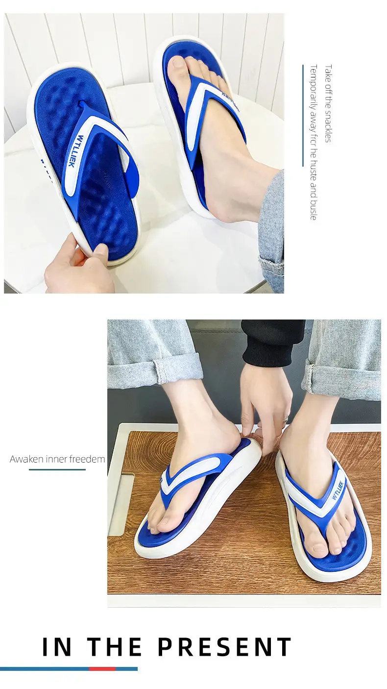 TikTok Live Broadcast Summer Fashion All-match Leisure Sports Outdoor Flip-flops Men's Foreign Trade Men's Thick Bottom Flip-flops — feature 5