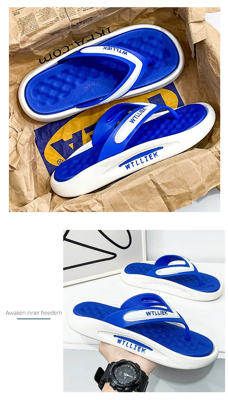 TikTok Live Broadcast Summer Fashion All-match Leisure Sports Outdoor Flip-flops Men's Foreign Trade Men's Thick Bottom Flip-flops — feature 6