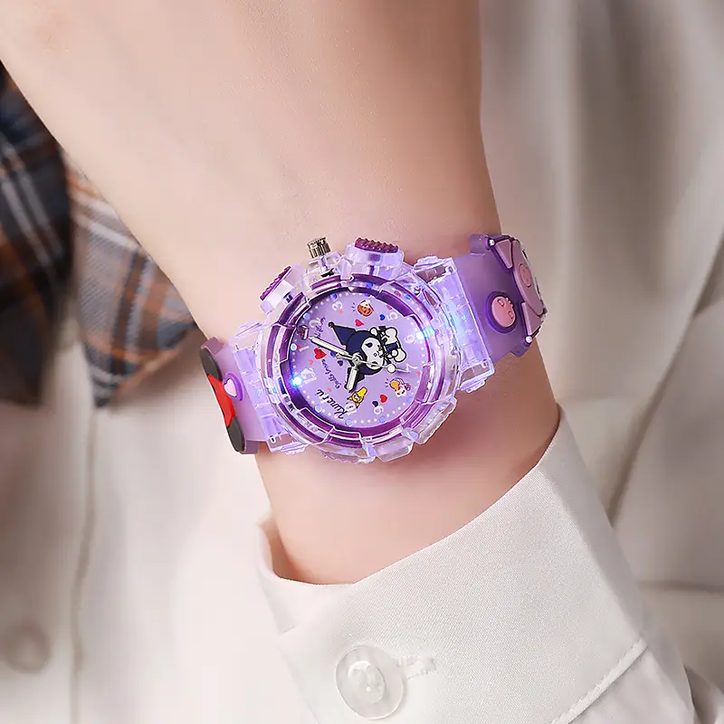 Cartoon luminous 3D new silicone cartoon watch student party female quartz children's watch luminous luminous cross-border outfit