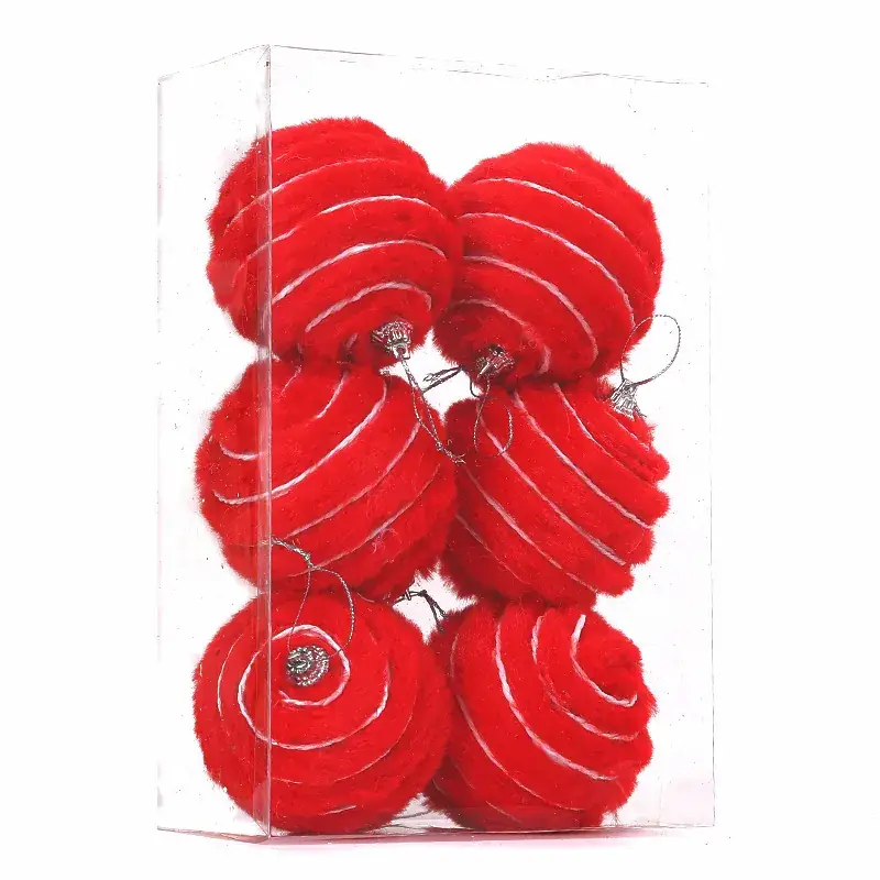 Plush Christmas Balls 6CM8CM Blue Boxed Decor - Image 8