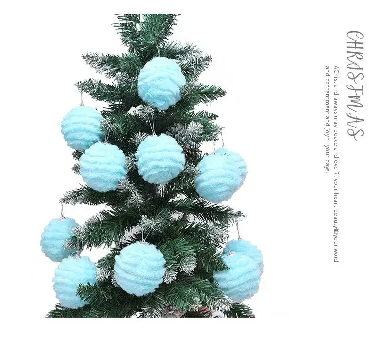 Plush Christmas Balls 6CM8CM Blue Boxed Decor — feature 8