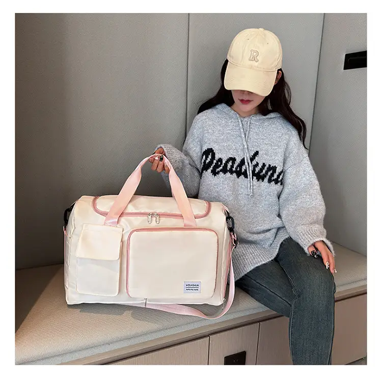 Contrast Color Foldable Fitness Bag for Travel — feature 18