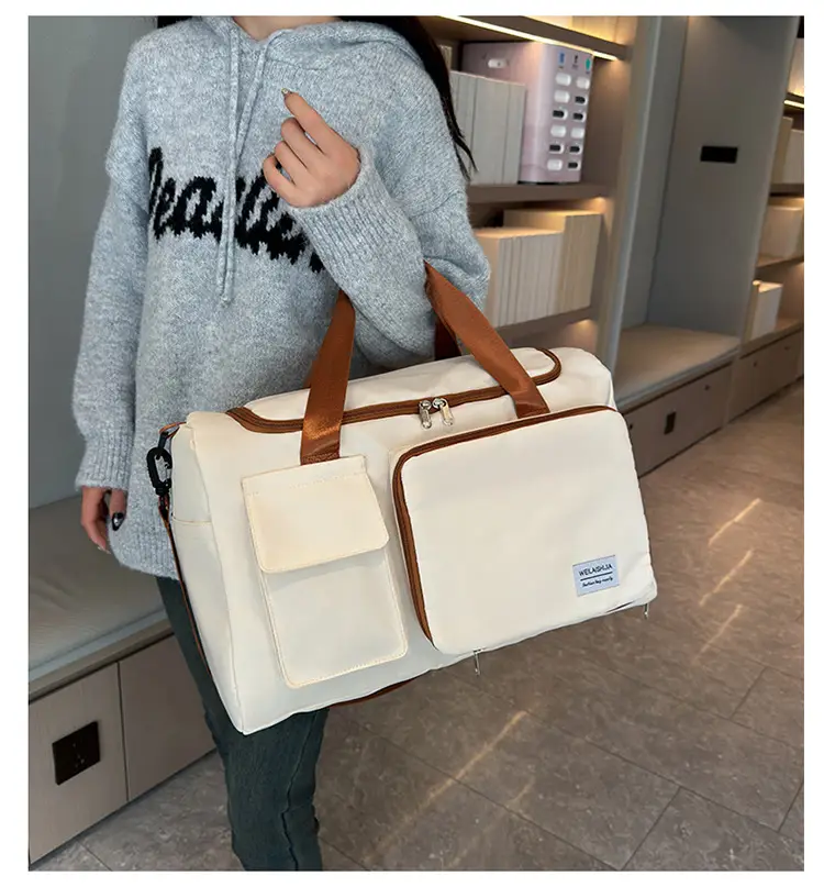 Contrast Color Foldable Fitness Bag for Travel — feature 24