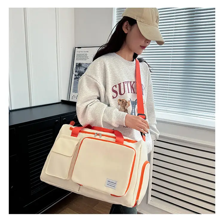 Contrast Color Foldable Fitness Bag for Travel — feature 29