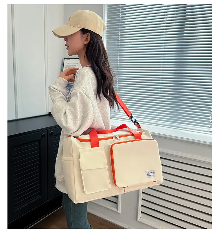 Contrast Color Foldable Fitness Bag for Travel — feature 30