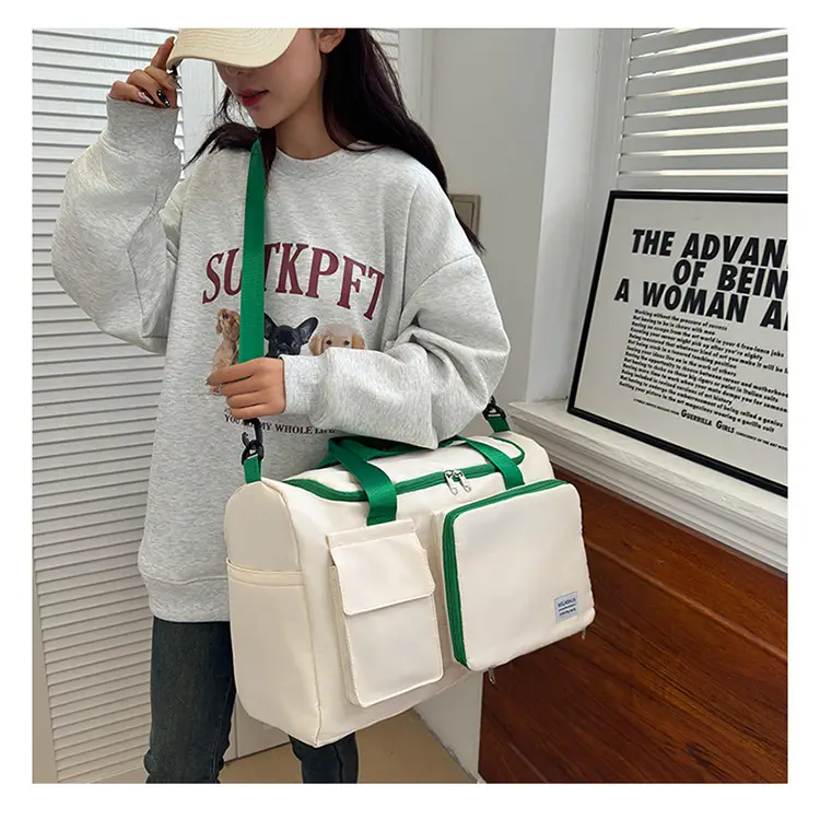 Contrast Color Foldable Fitness Bag for Travel — feature 36