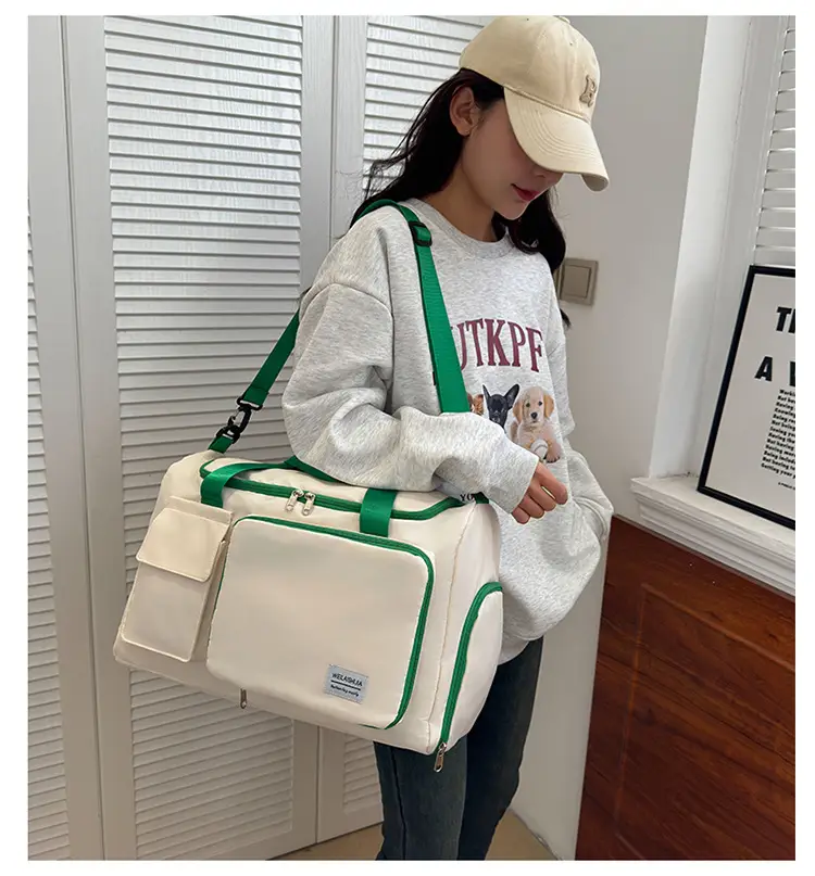 Contrast Color Foldable Fitness Bag for Travel — feature 37