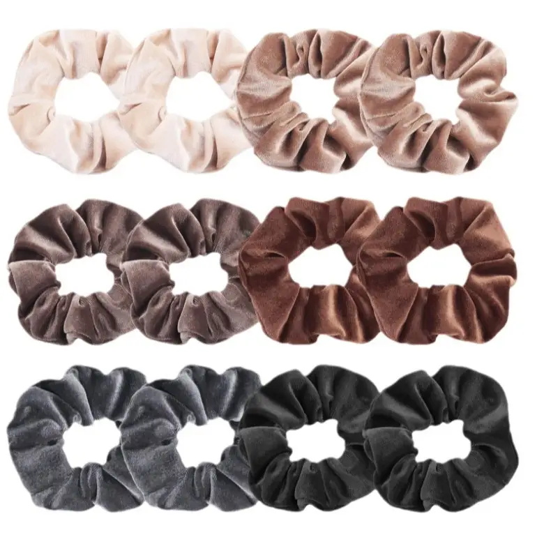 Pink Elastic Hair Rings for Women - 3 Pack