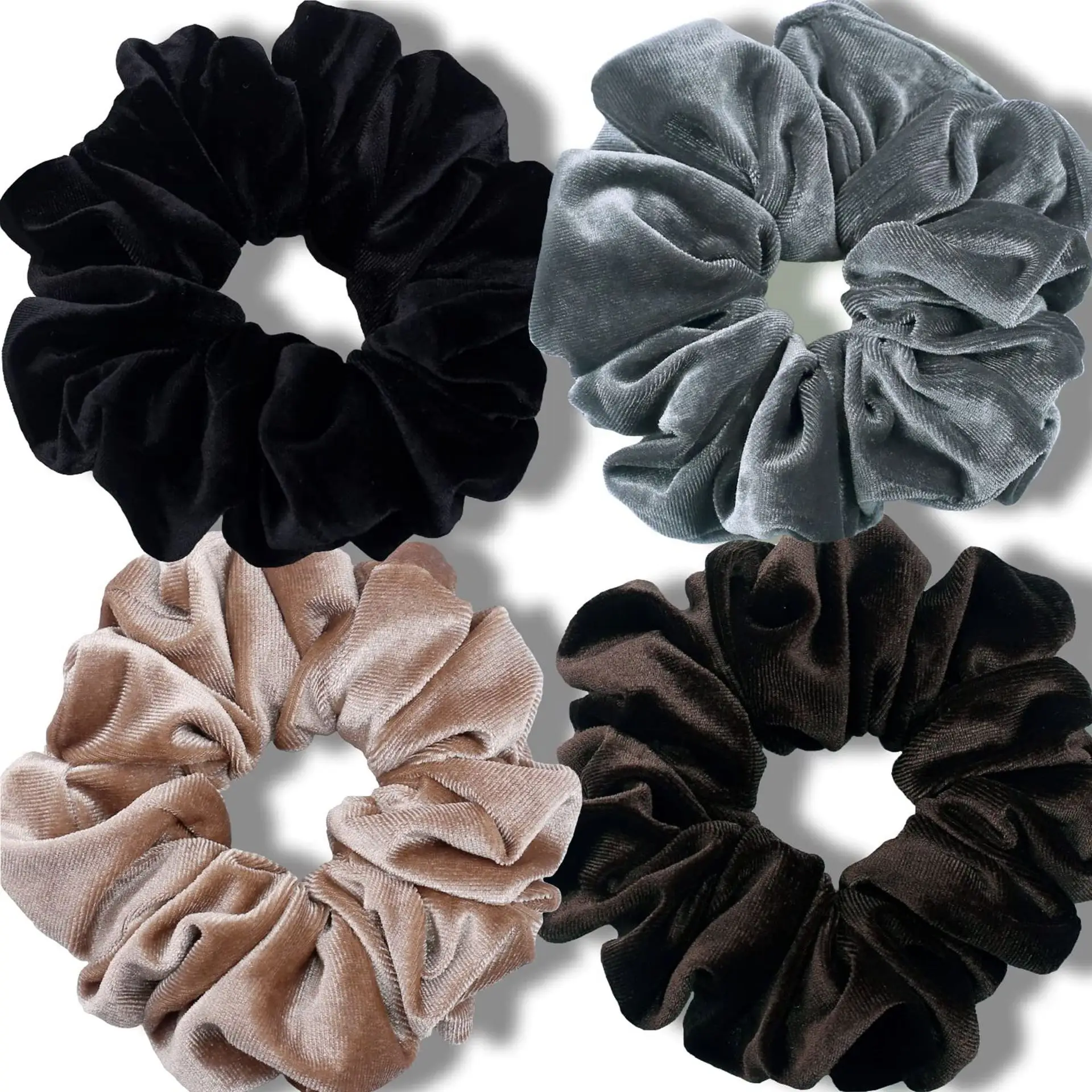 Pink Elastic Hair Rings for Women - 3 Pack