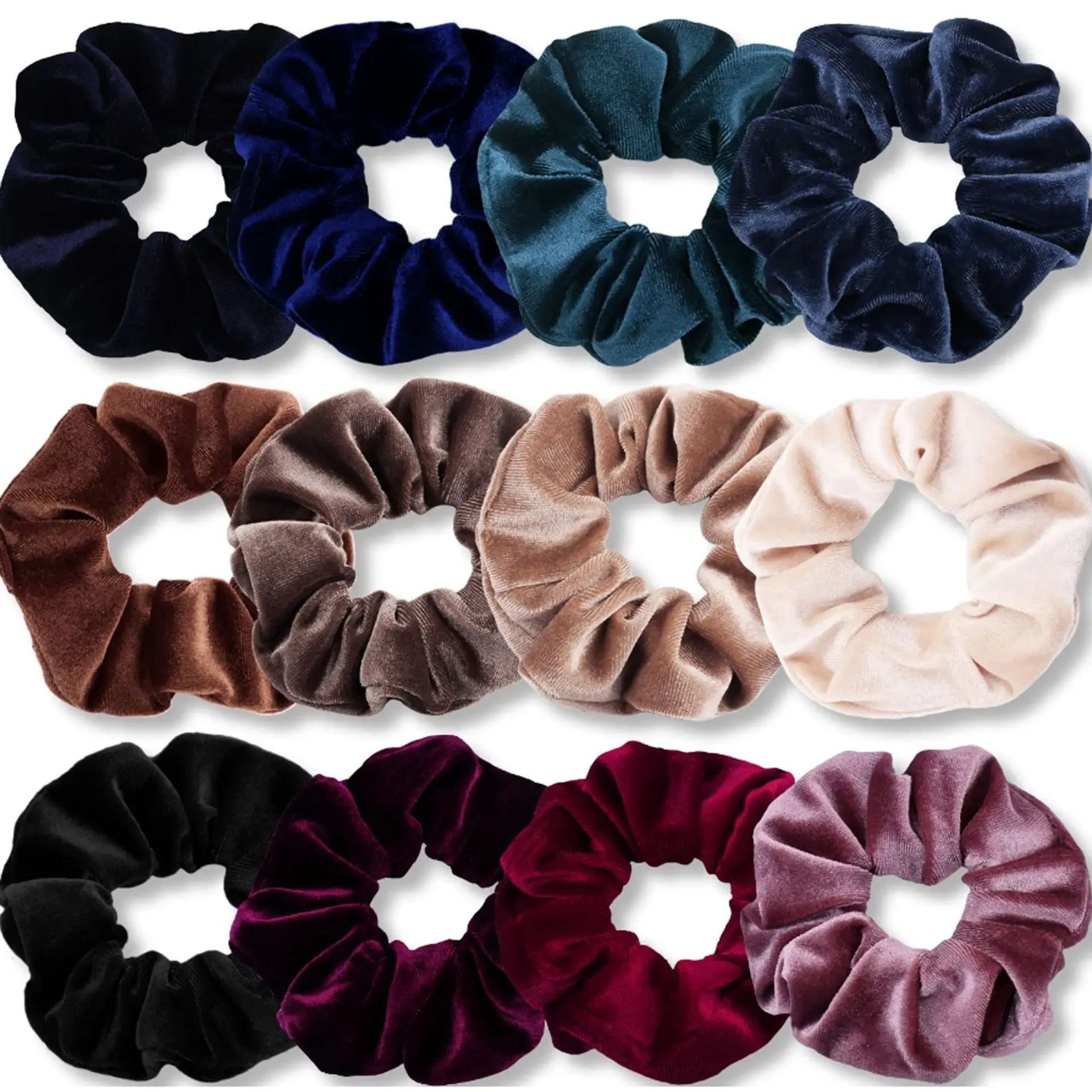 Pink Elastic Hair Rings for Women - 3 Pack