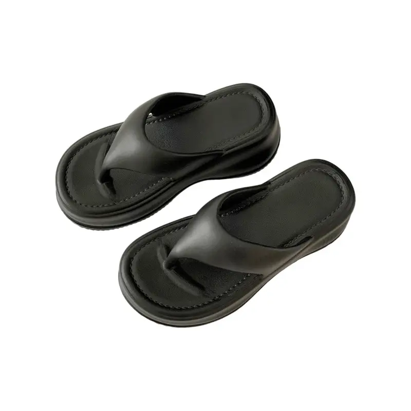 EVA Thick Bottom Elevated Feces-stepping Flip-flops Women's Outwearing Summer Soft Bottom Internet Celebrous INS All-match Beach Sandals and Slippers for Women - Image 11