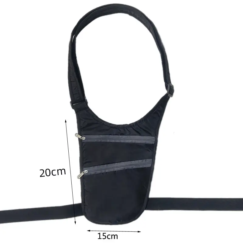 Men's Blue Anti-Theft Crossbody Bag with Zip Pockets - Image 7