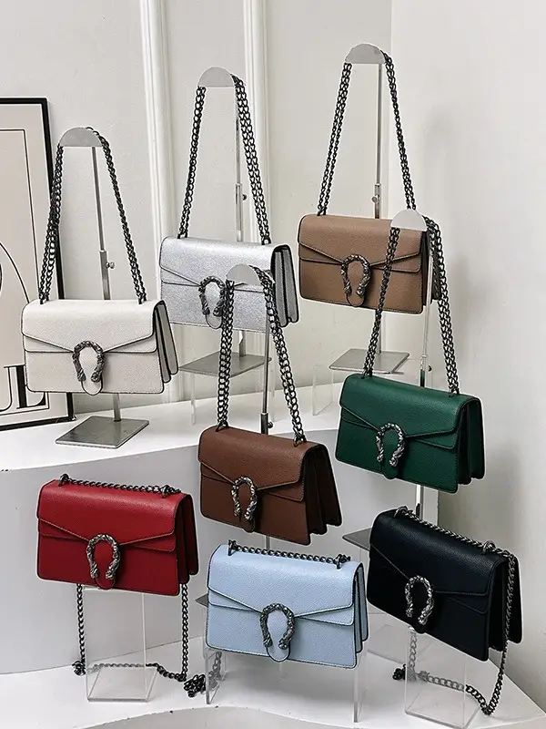 Silver Chain Crossbody Bag for Women 2023