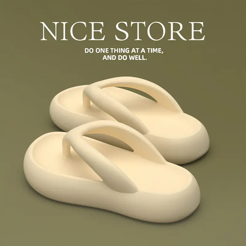 Flip-Flops Women's Summer 2023 New Style Outer Wear Thick-soled Ins Fashionable Slip-on Slippers Women's Sandals
