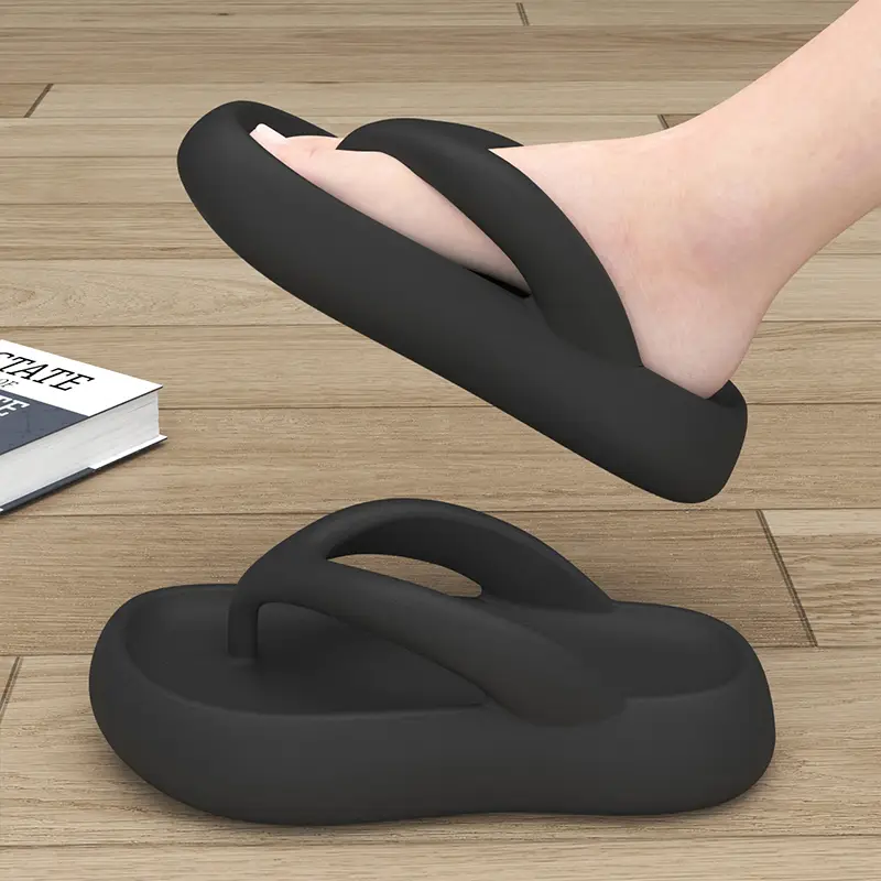 Flip-Flops Women's Summer 2023 New Style Outer Wear Thick-soled Ins Fashionable Slip-on Slippers Women's Sandals