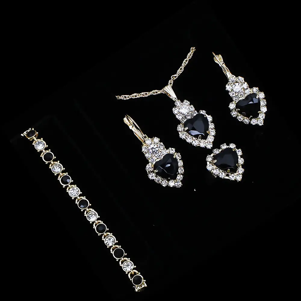 Women's Blue Crystal Watch Set 5PCS with Bracelet & Earrings — feature 11