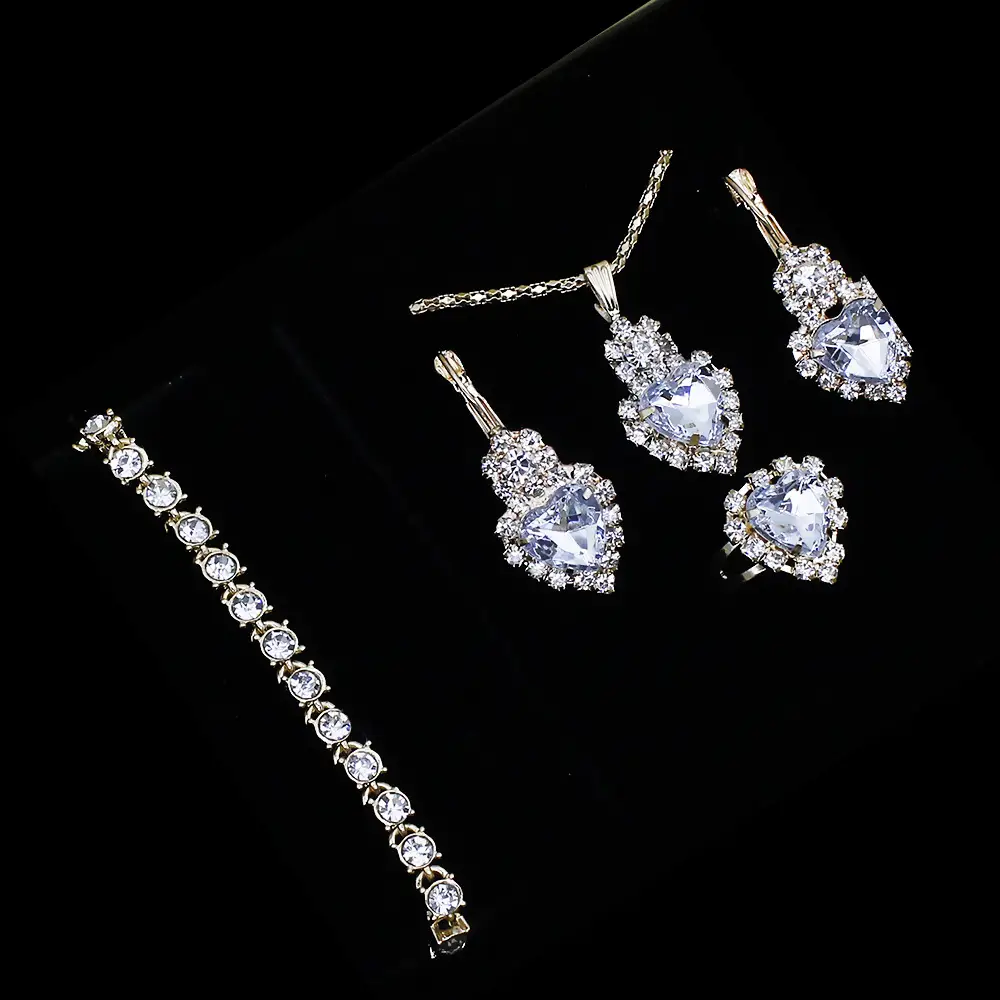 Women's Blue Crystal Watch Set 5PCS with Bracelet & Earrings — feature 12
