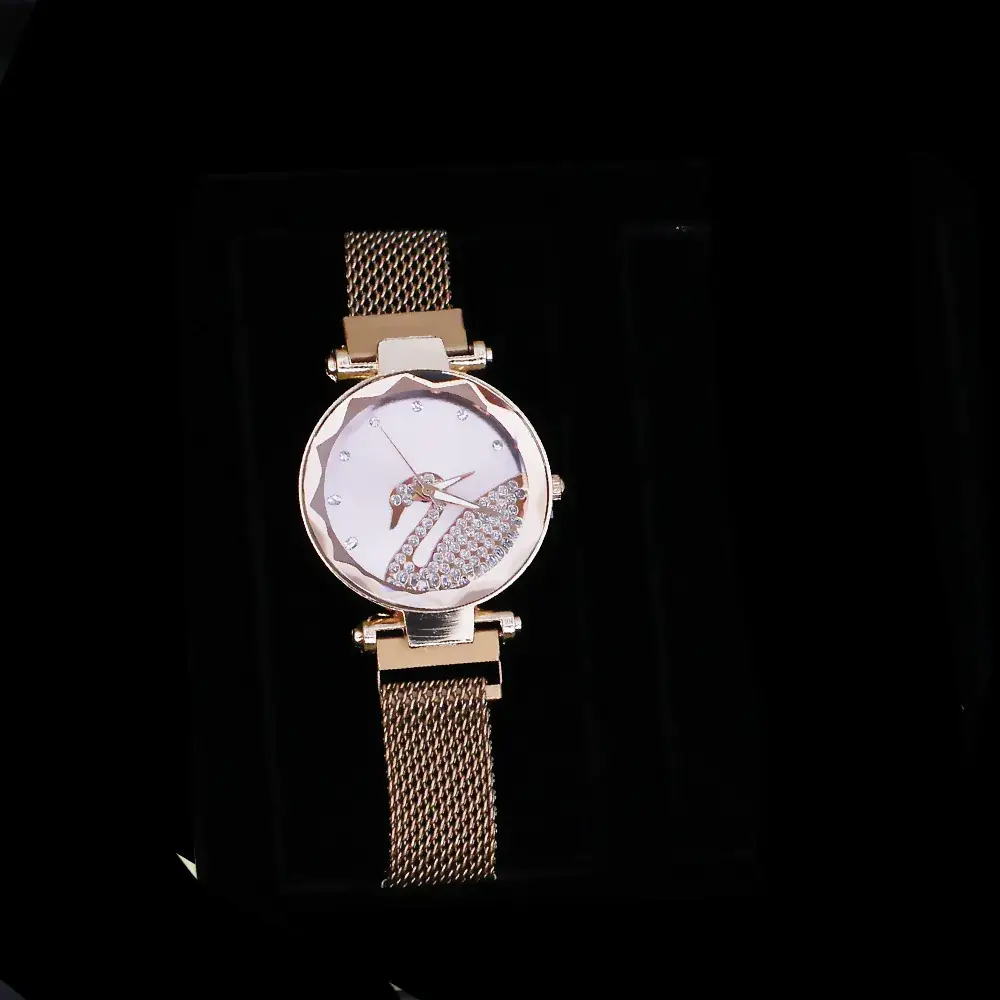 Women's Blue Crystal Watch Set 5PCS with Bracelet & Earrings - Image 10