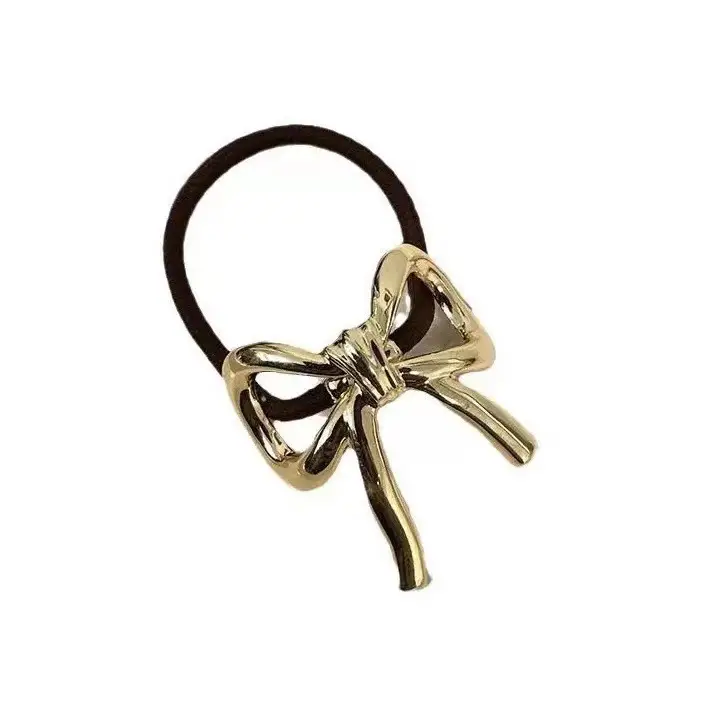 Silver Bow Hair Rope Hair Ring New Style High Elastic Rubber Band - Image 7