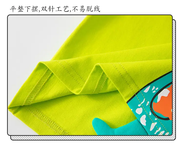 Children's Cotton Dinosaur T-Shirt Purple Short Sleeve — feature 13
