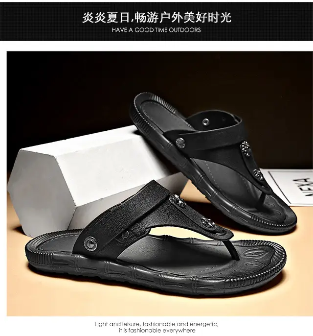 Summer New Sandals Men's Non-slip Two-wear Fashion Clip Flip-flops Sandals Casual Soft Sole Outer Wear Beach Shoes — feature 7