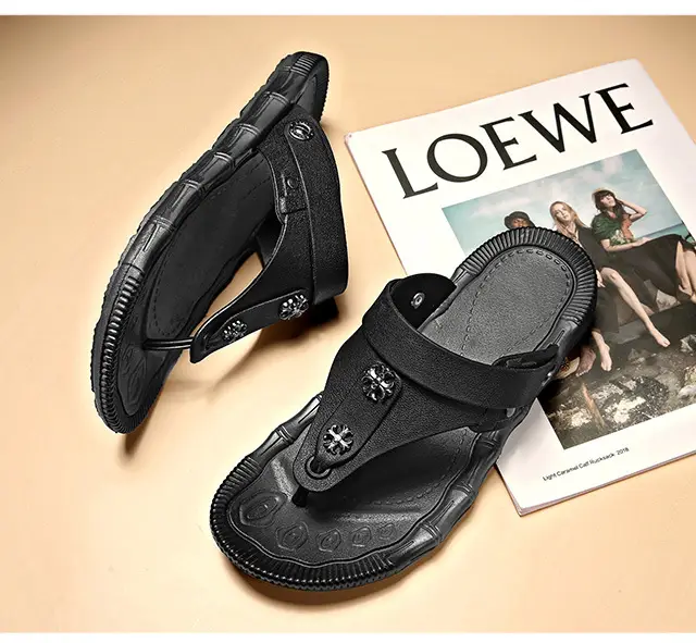 Summer New Sandals Men's Non-slip Two-wear Fashion Clip Flip-flops Sandals Casual Soft Sole Outer Wear Beach Shoes — feature 8