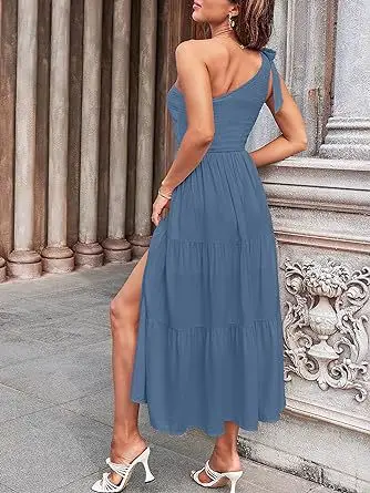 2024 Women's Navy Blue Pleated Summer Dress — feature 17