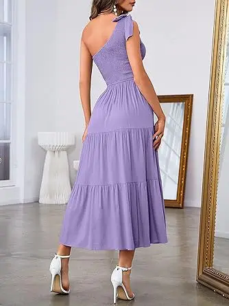 2024 Women's Navy Blue Pleated Summer Dress — feature 49