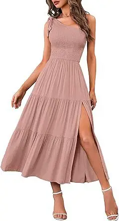 2024 Women's Navy Blue Pleated Summer Dress — feature 6
